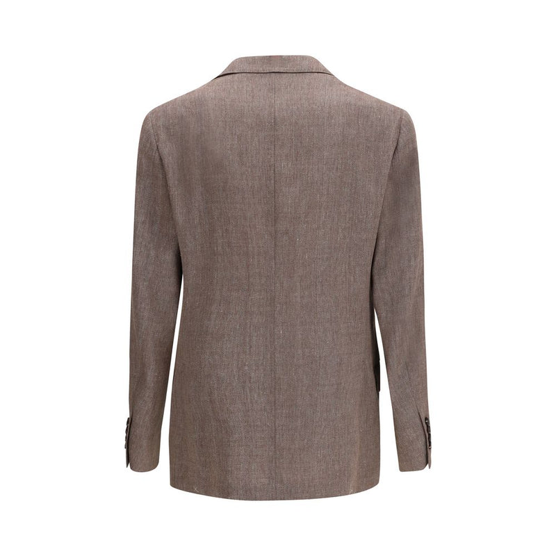 Brunello Cucinelli Bruine Linnen Blazer