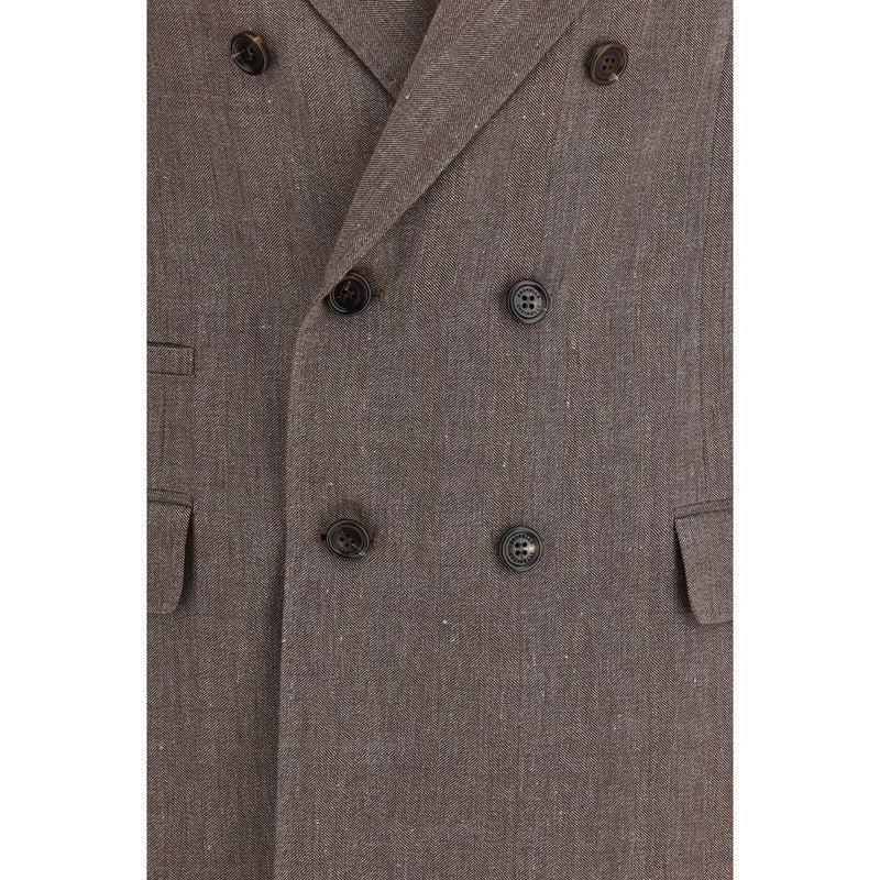 Brunello Cucinelli Bruine Linnen Blazer