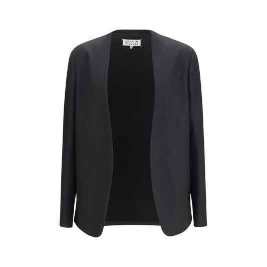 Maison Margiela Black Fleece Wool Blazer for Men