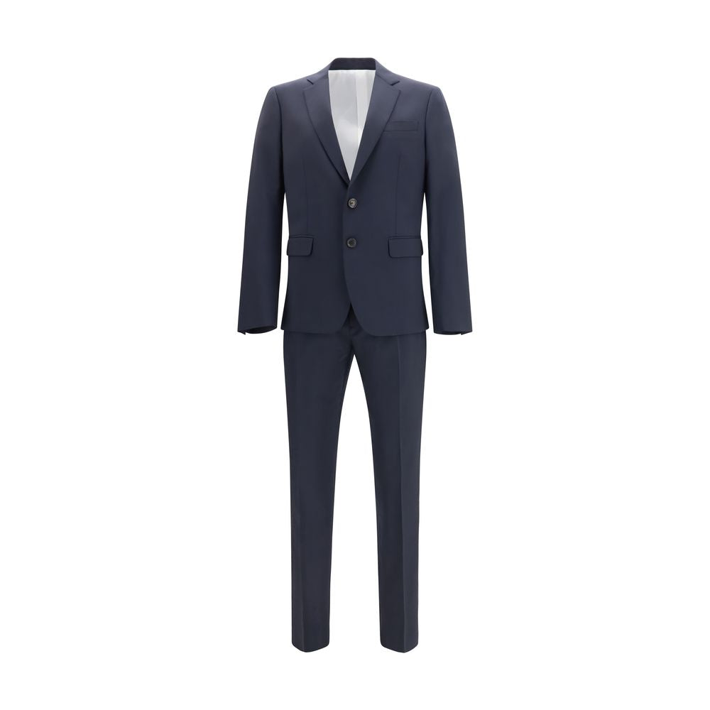 Dsquared² Blue Fleece Wool Two-Piece Suit for Men