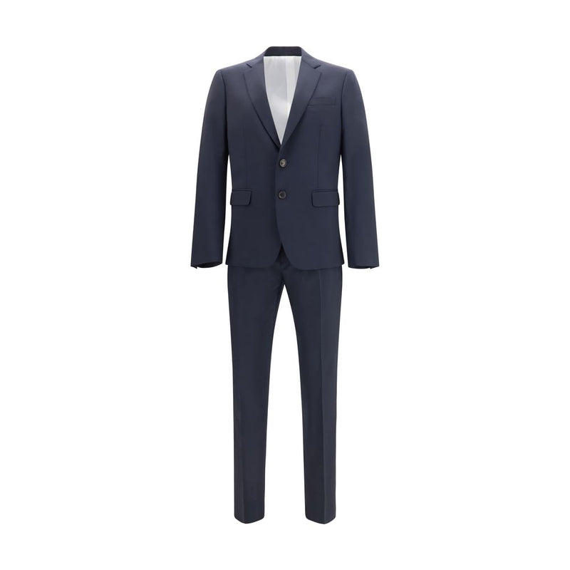 Dsquared² Blue Fleece Wool Two-Piece Suit for Men