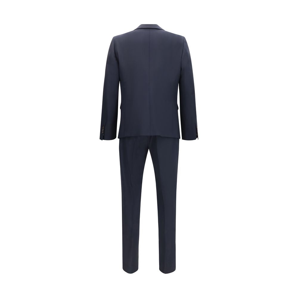 Dsquared² Blue Fleece Wool Two-Piece Suit for Men