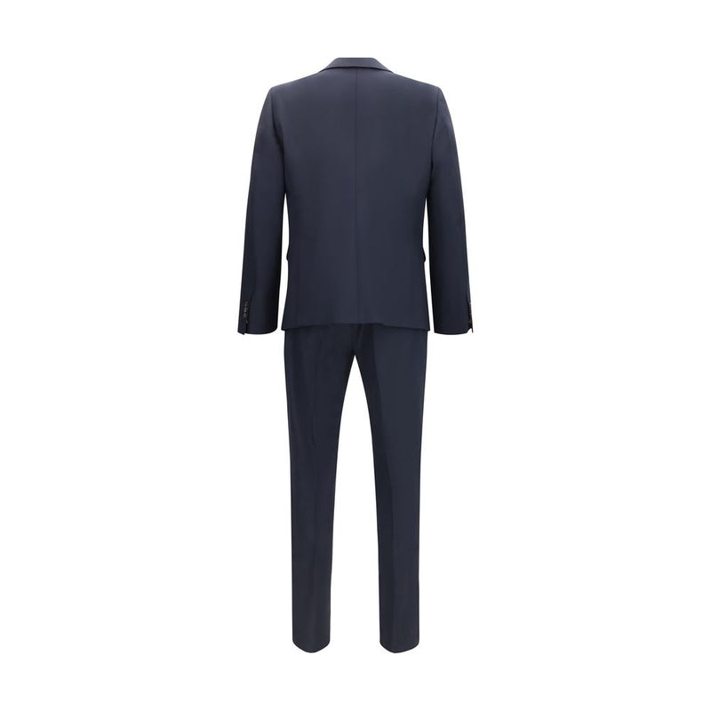 Dsquared² Blue Fleece Wool Two-Piece Suit for Men
