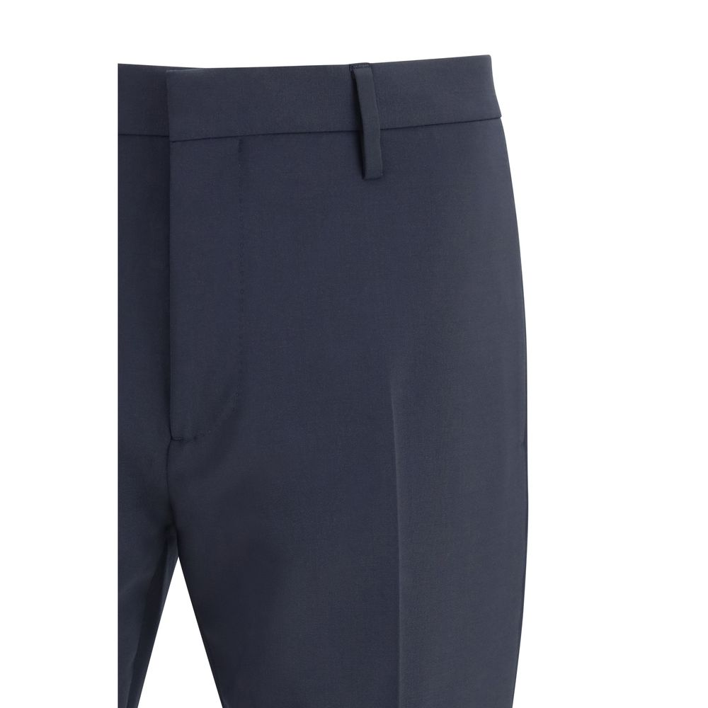 Dsquared² Blue Fleece Wool Two-Piece Suit for Men