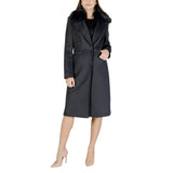 Guess KAROLE FUR COLLAR COAT - Élégant Manteau Gris en Polyester