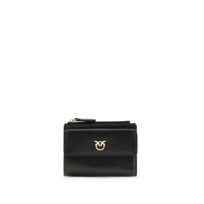 PINKO Black Calf Leather Bos Taurus Wallet - Elegant & Functional