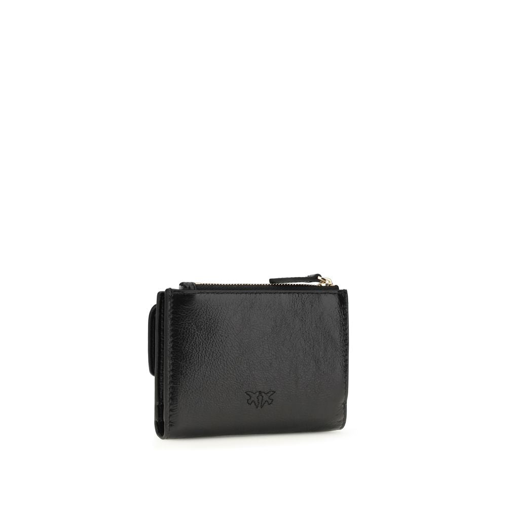 PINKO Black Calf Leather Bos Taurus Wallet - Stylish & Functional