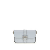 PINKO Blue Calf Leather Bos Taurus Shoulder Bag