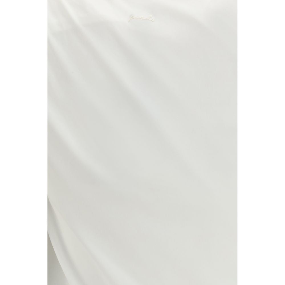 PINKO Marlena Top - T-Shirt sans Manches en Coton Blanc