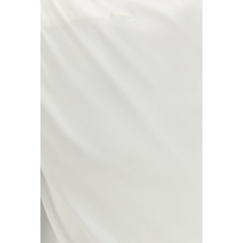 PINKO Marlena Top - T-Shirt sans Manches en Coton Blanc