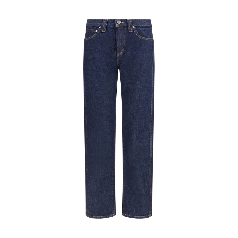 Khaite Farley Blue Cotton Straight-Leg Jeans