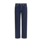 Khaite Farley Blue Cotton Straight-Leg Jeans