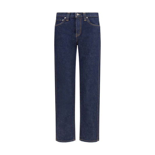 Khaite Farley Blue Cotton Straight-Leg Jeans