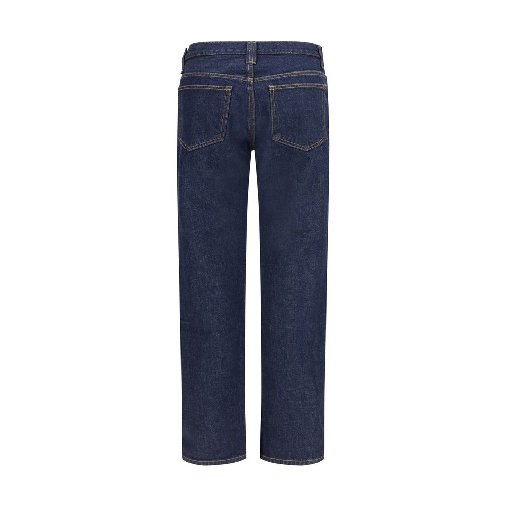 Khaite Farley Blue Cotton Straight-Leg Jeans