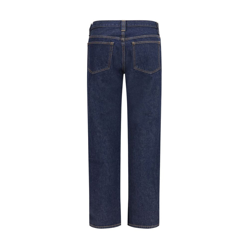 Khaite Farley Blue Cotton Straight-Leg Jeans
