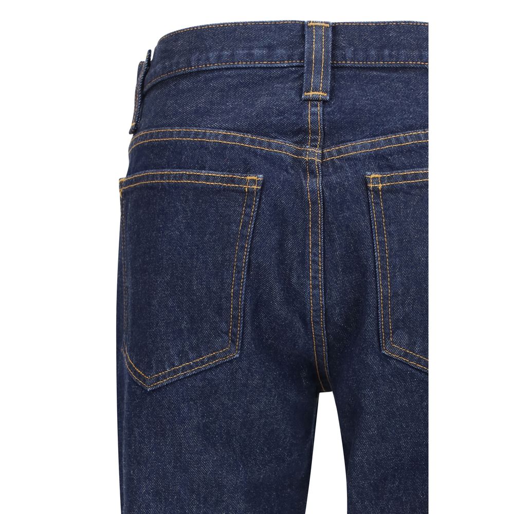 Khaite Farley Blue Cotton Straight-Leg Jeans