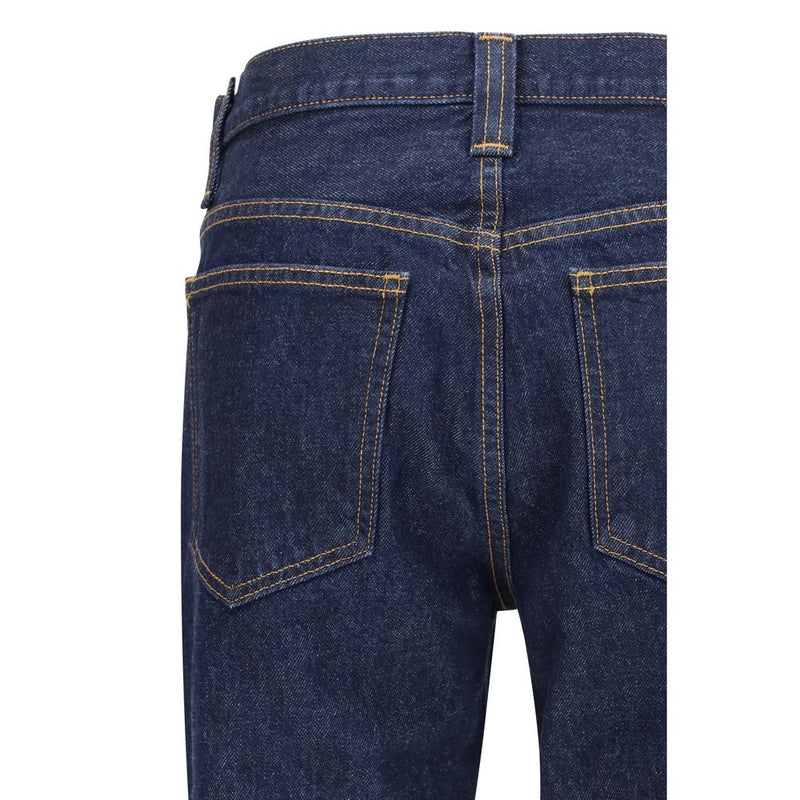 Khaite Farley Blue Cotton Straight-Leg Jeans