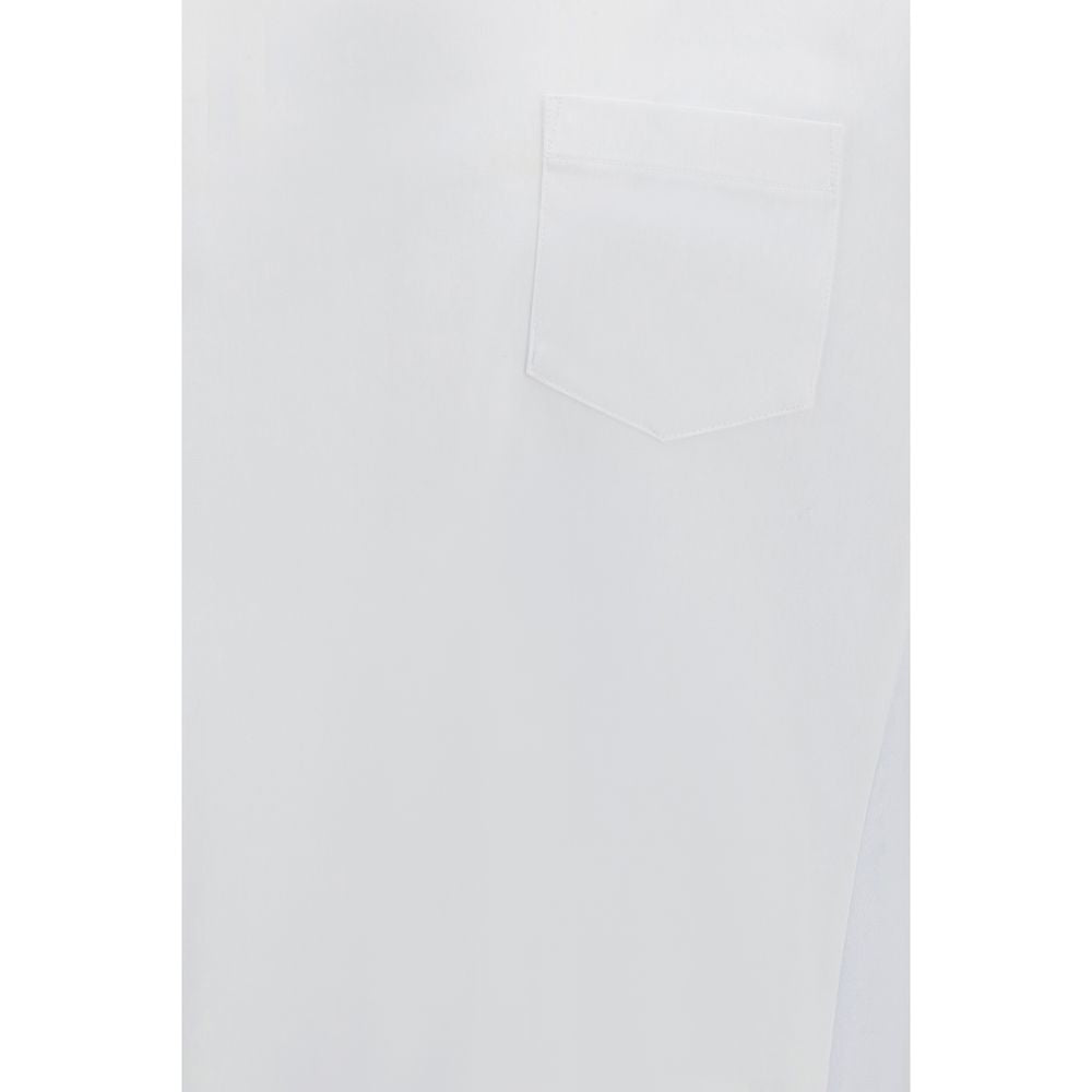Sacai White Cotton T-Shirt - Oversized Fit for Modern Comfort