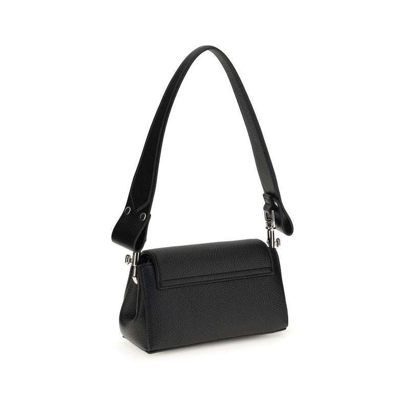 Vivienne Westwood Black Polyurethane Orb Shoulder Bag