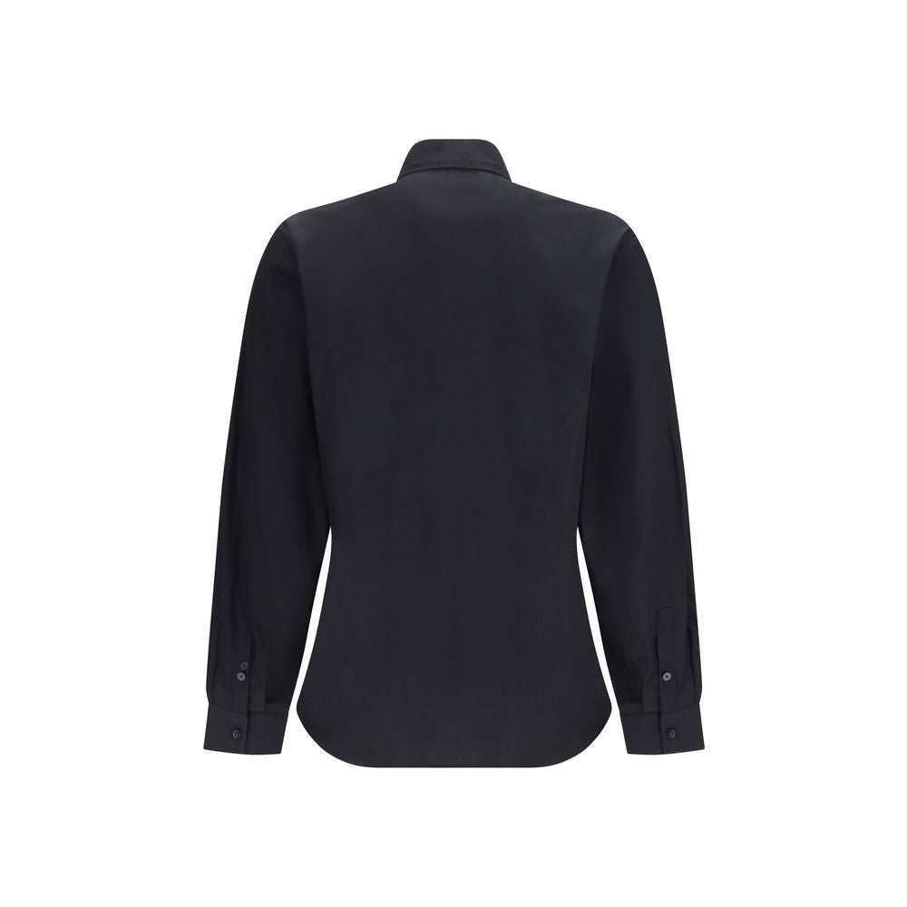Versace Jeans Black Cotton Dress Shirt - EMBLEM Collection