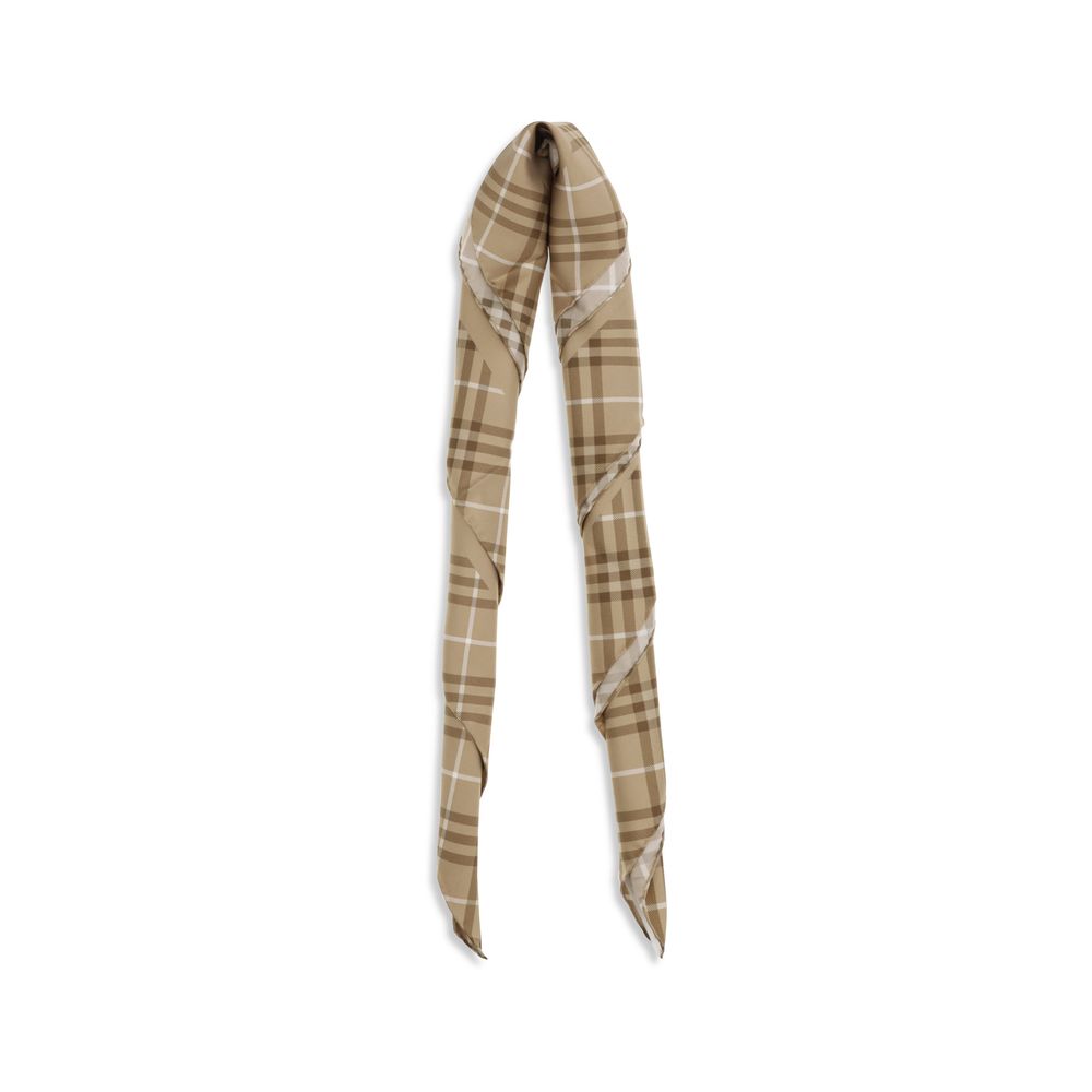 Écharpe en soie beige Burberry