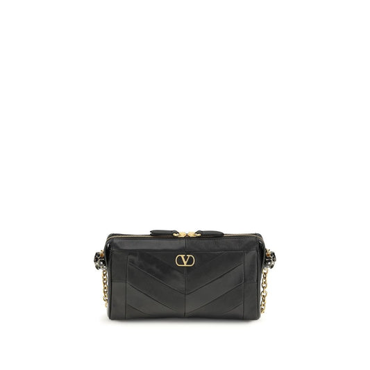 Sac bandoulière Valentino Garavani en agneau noir Ovis Aries