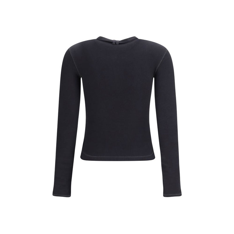 Diesel T Iara Ls Black Cotton Top for Women