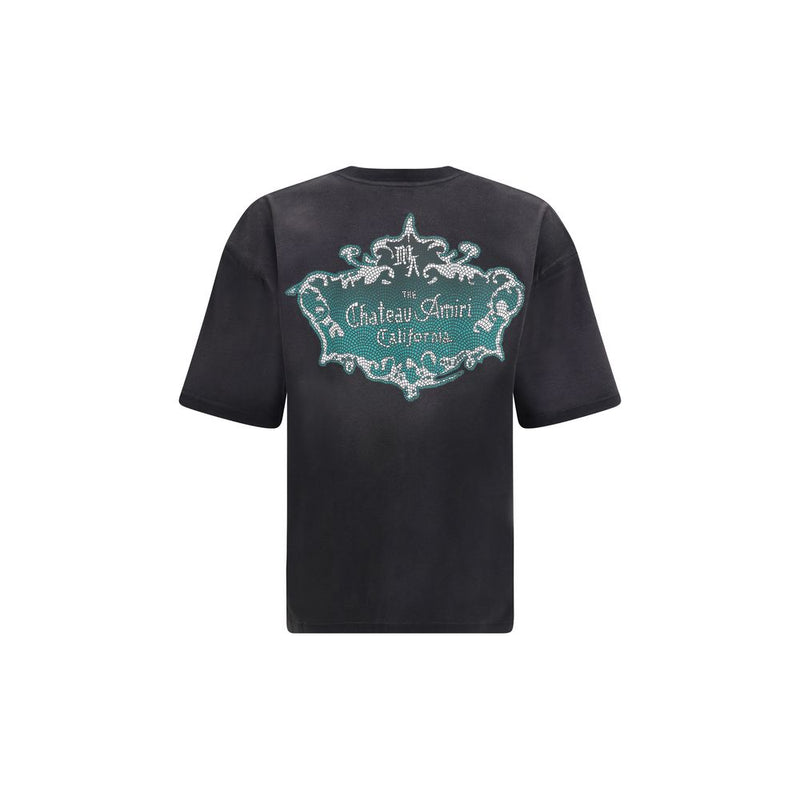Amiri Black Cotton Chateau Crest T-Shirt