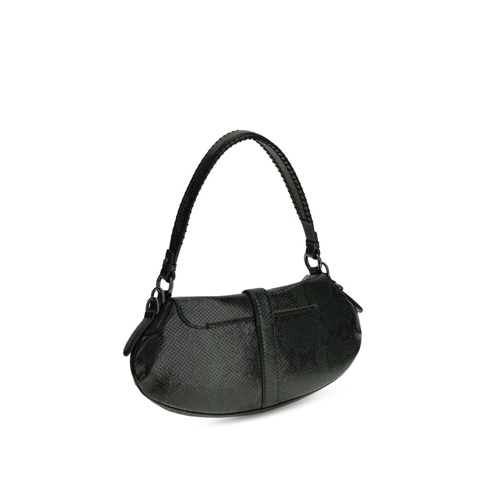 Ganni Blue Recycled Leather B-Kat Shoulder Bag