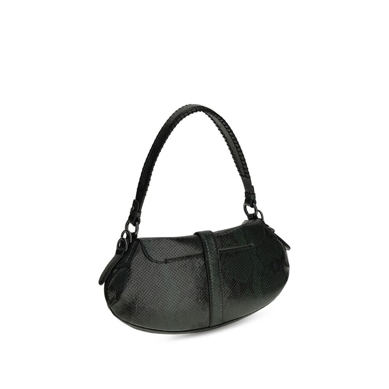 Ganni Blue Recycled Leather Shoulder Bag - B-Kat Model