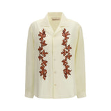 Chemise à motif en coton bicolore Baziszt
