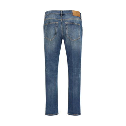 PT Torino Blauwe Taps Toelopende Jeans van Katoen