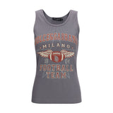 Dolce & Gabbana Gray Cotton Ribbed Tank Top