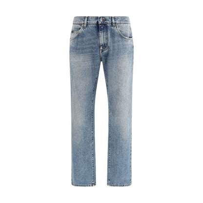 Jeans Dolce & Gabbana droits en coton bleu