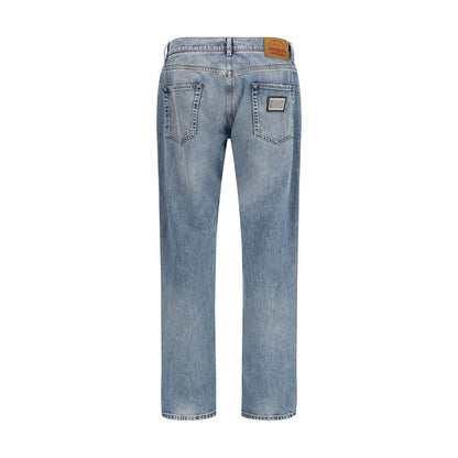 Jeans Dolce & Gabbana droits en coton bleu