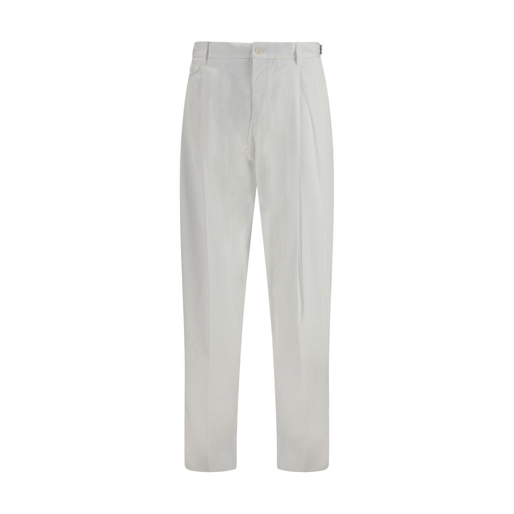 Pantalon décontracté en coton blanc Dolce & Gabbana