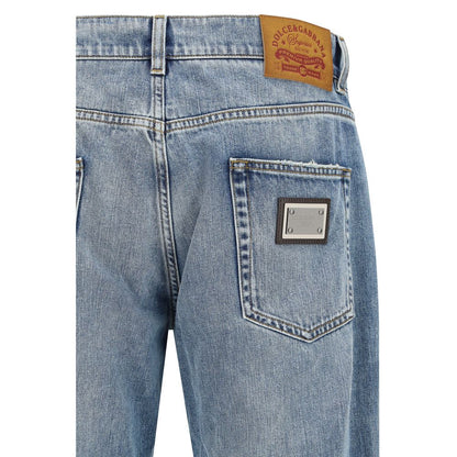 Jeans Dolce & Gabbana droits en coton bleu