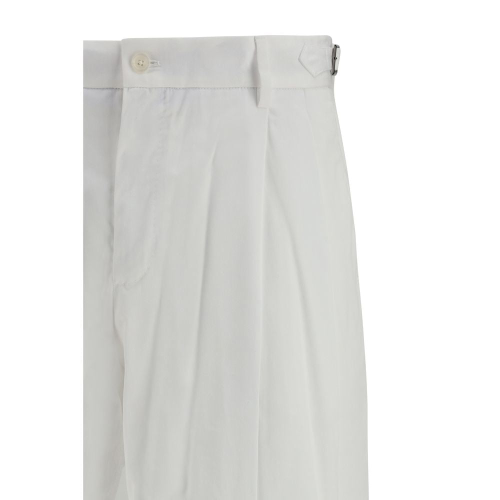 Pantalon décontracté en coton blanc Dolce & Gabbana