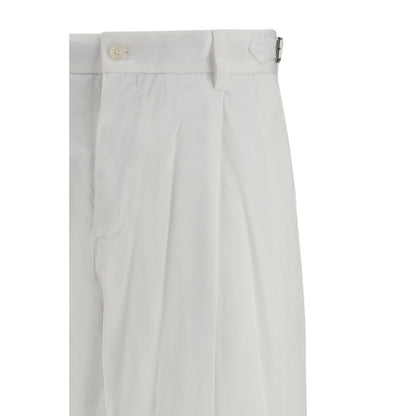 Pantalon décontracté en coton blanc Dolce & Gabbana