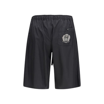 Shorts en coton noir Dolce & Gabbana