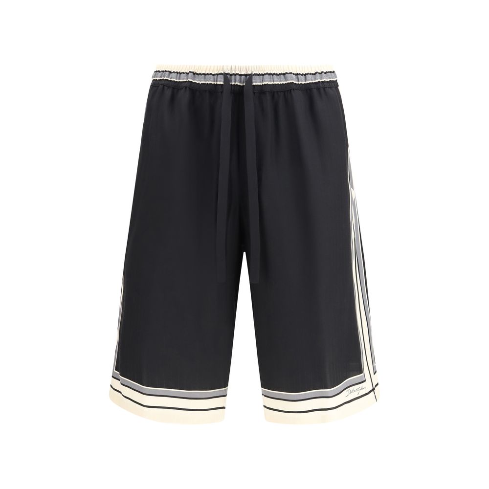 Shorts en soie multicolores Dolce & Gabbana