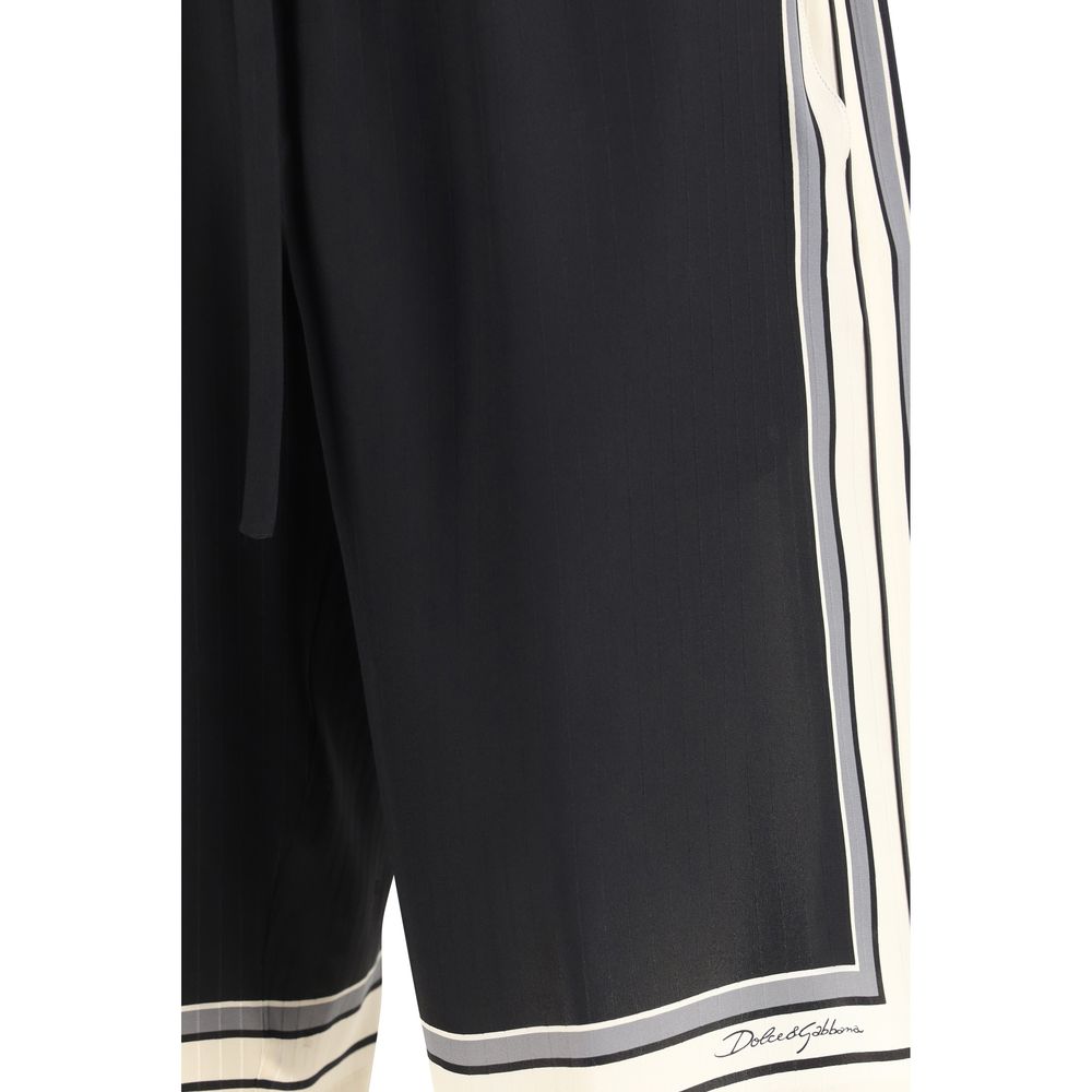 Shorts en soie multicolores Dolce & Gabbana
