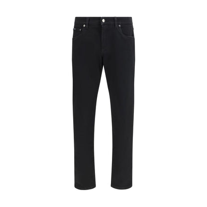 Dolce & Gabbana Jean slim en coton noir