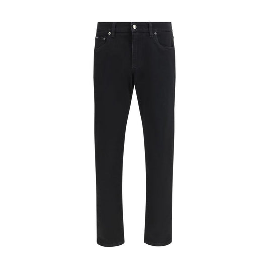 Dolce & Gabbana Zwarte Katoenen Slim Fit Jeans