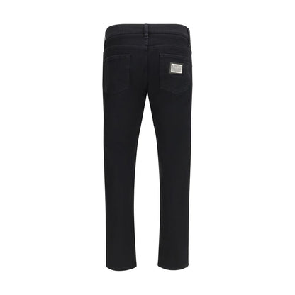 Dolce & Gabbana Jean slim en coton noir