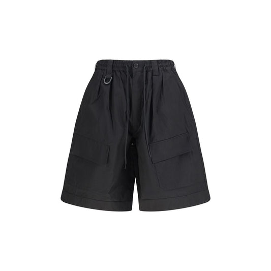 Y-3 Zwarte Katoenen Bermudashorts