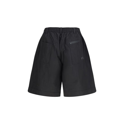 Y-3 Zwarte Katoenen Bermudashorts