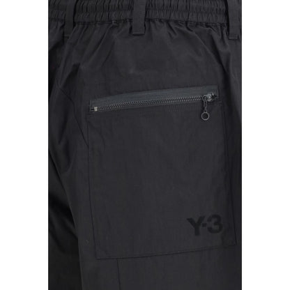 Y-3 Zwarte Katoenen Bermudashorts