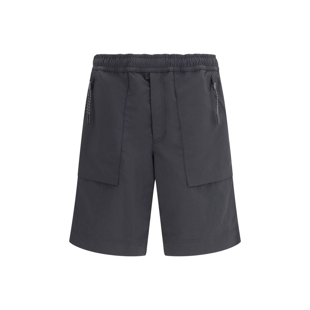 Moncler Grenoble Bermuda Shorts en Polyester Noir pour Homme