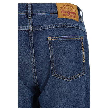 Dolce & Gabbana Blauwe Rechte Jeans van Katoen